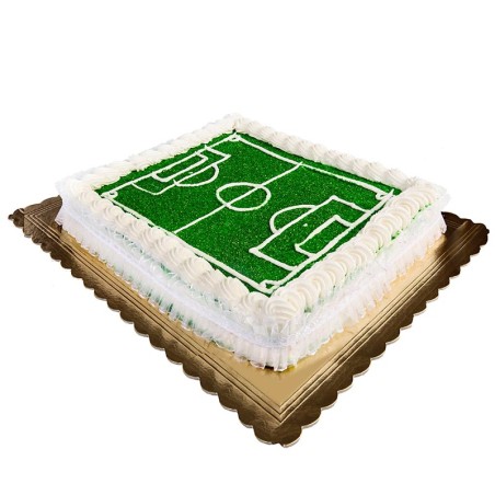 Torta a forma di campo da calcio